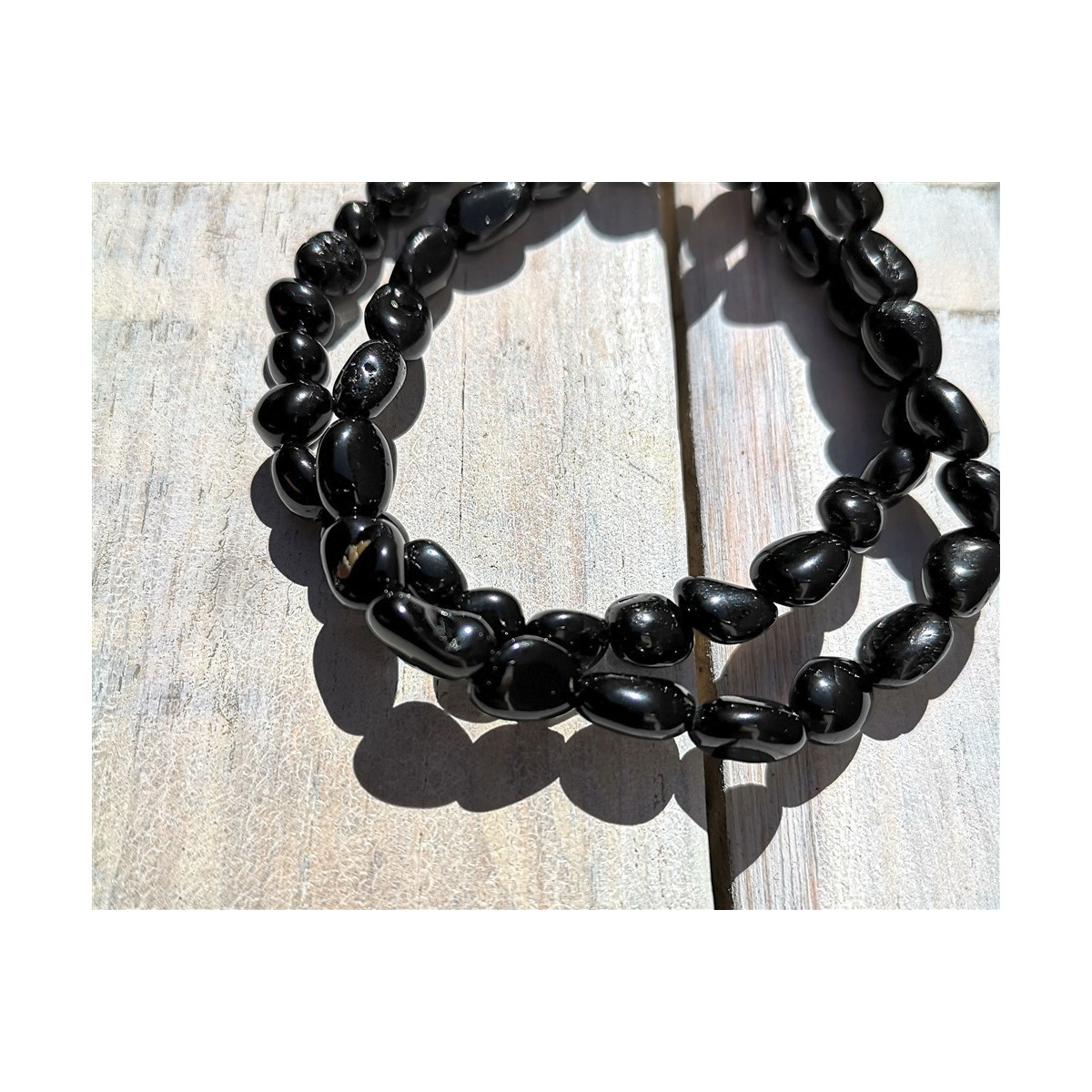 bracelet tourmaline noire nugget