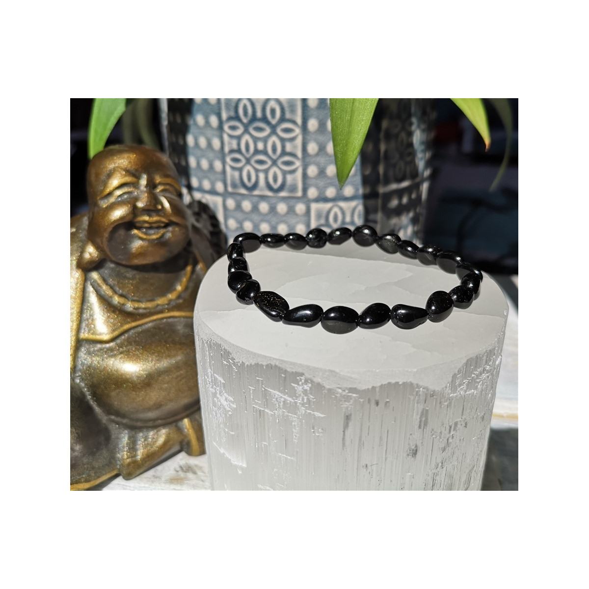 bracelet tourmaline noire nugget