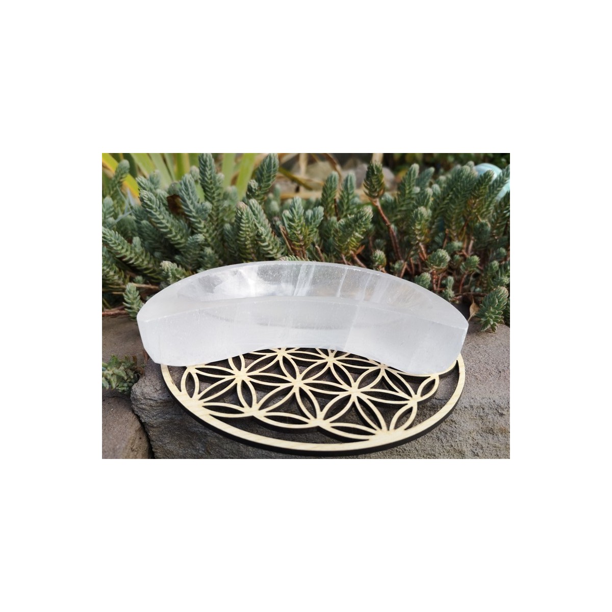 Bol demie lune en sélénite