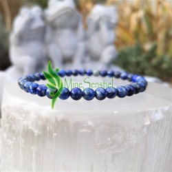 Bracelet lapis lazuli 4mm