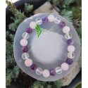 bracelet améthyste quartz rose cristal de roche