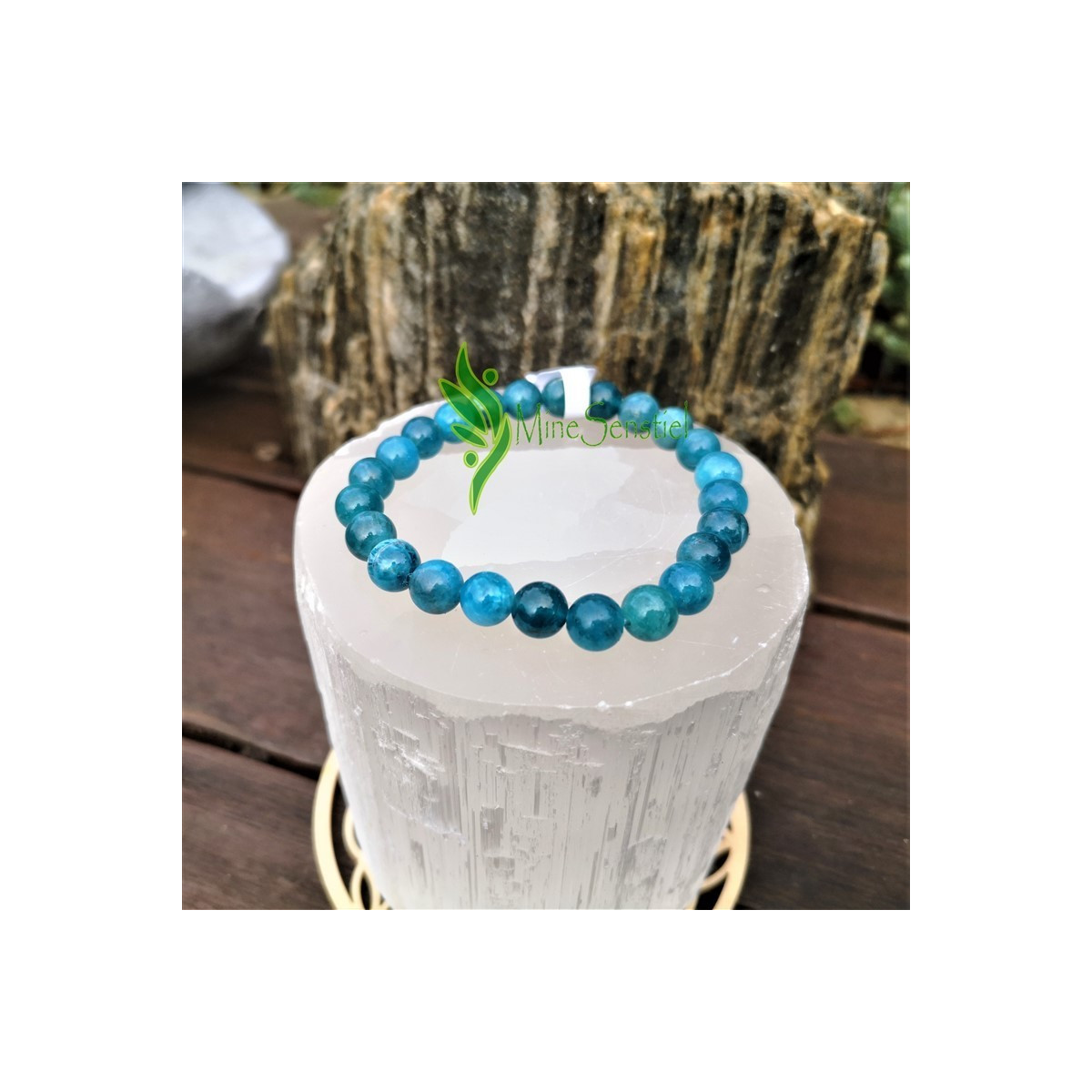 Bracelet apatite bleue