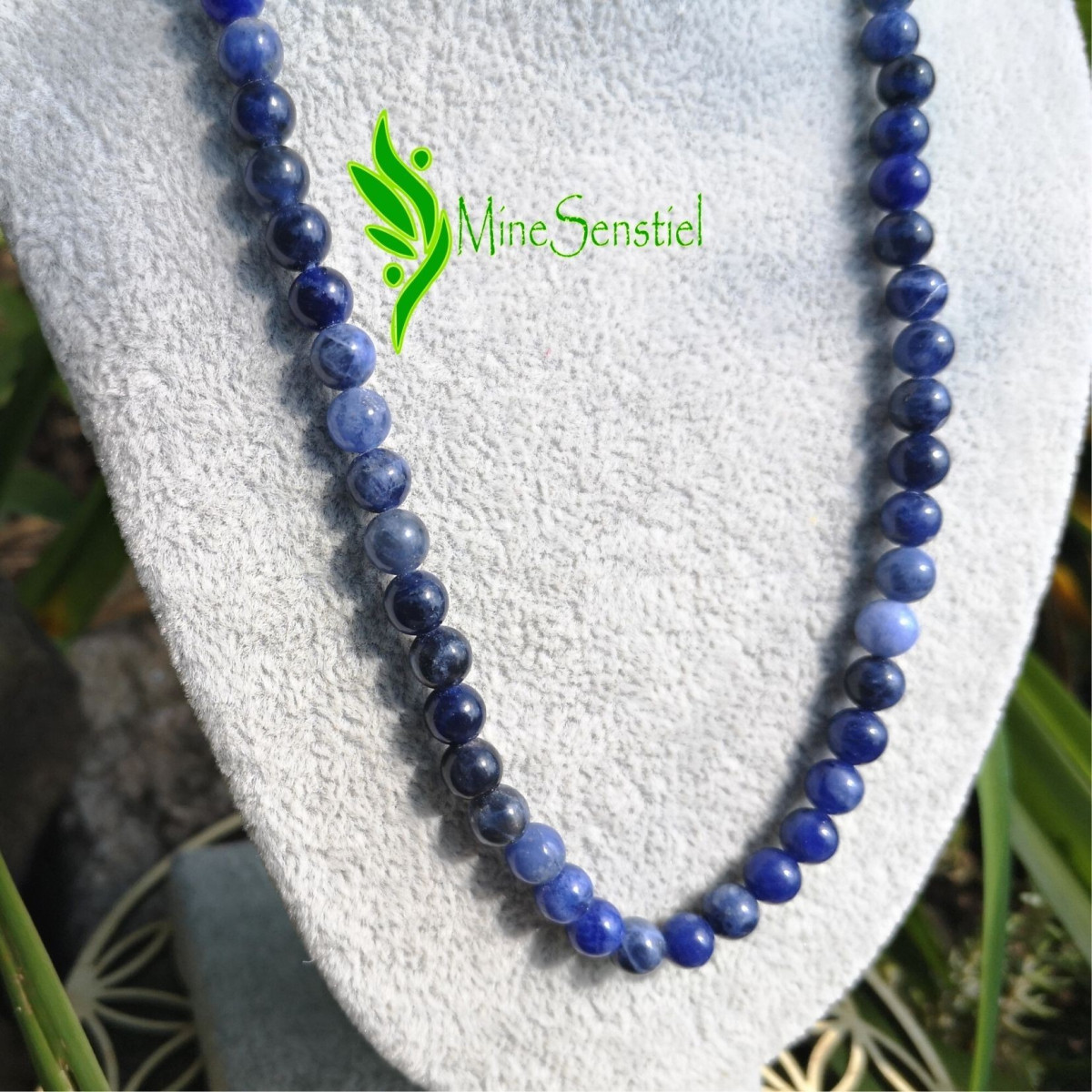 Collier pierre sodalite