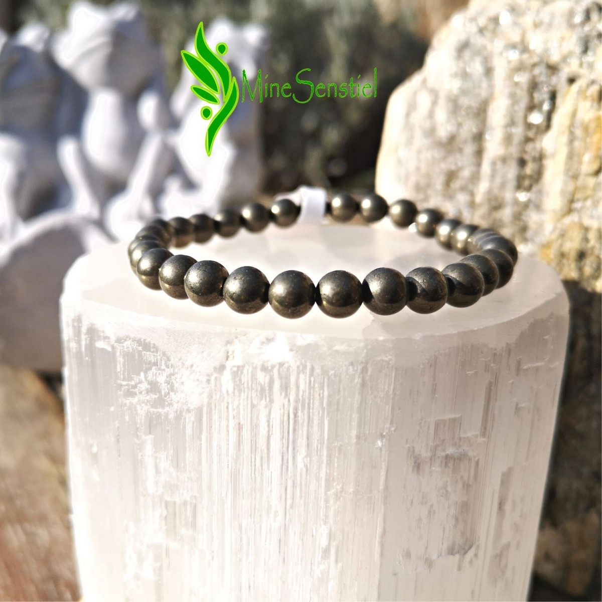Bracelet pyrite 6mm