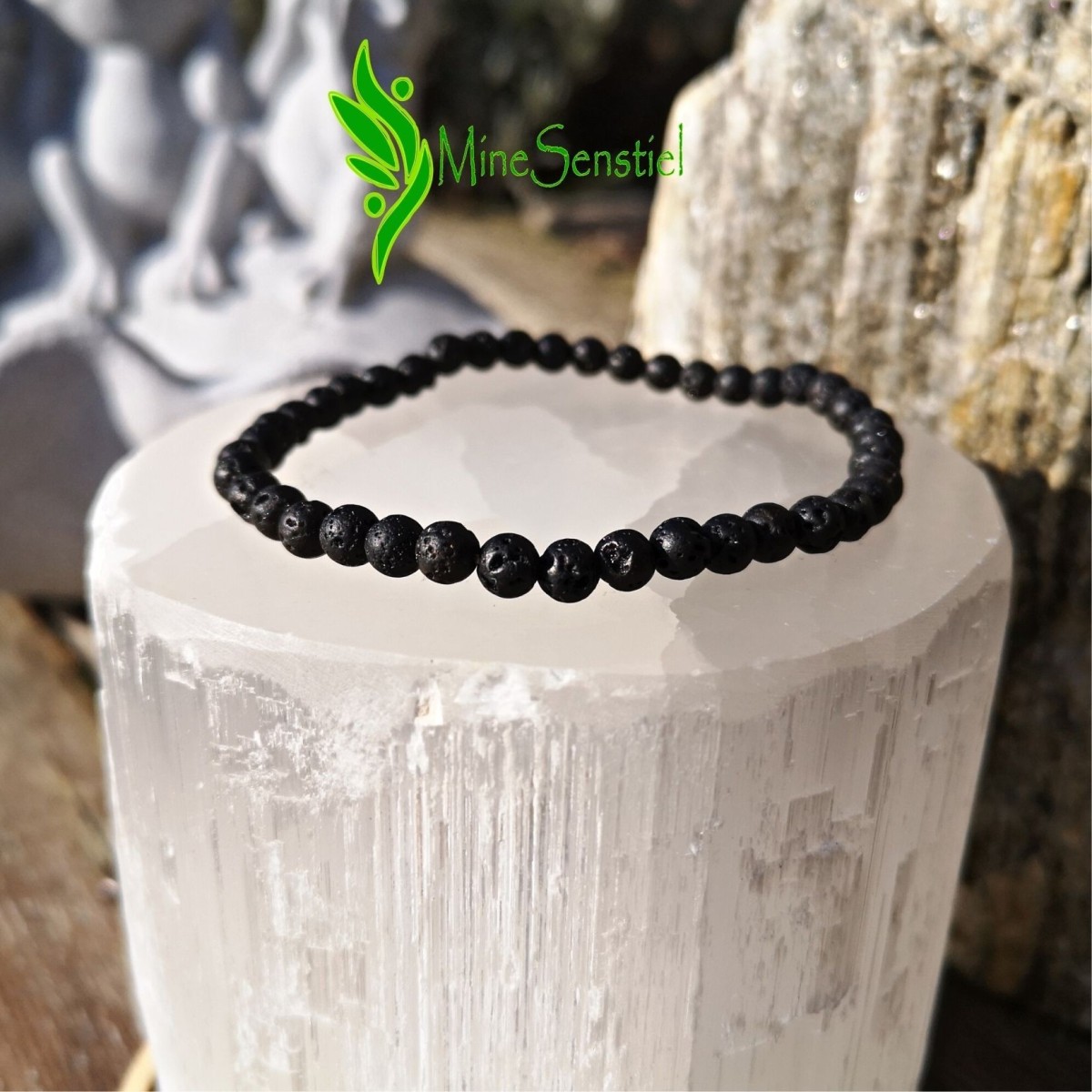 Bracelet pierre de lave 4mm