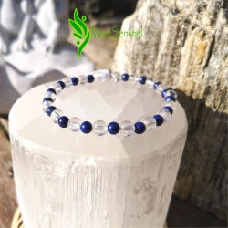 Bracelet lapis lazuli et cristal de roche
