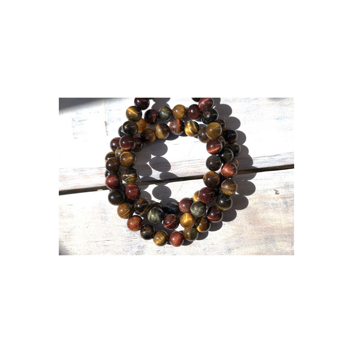 Bracelet 3 yeux 8mm lumière du jour