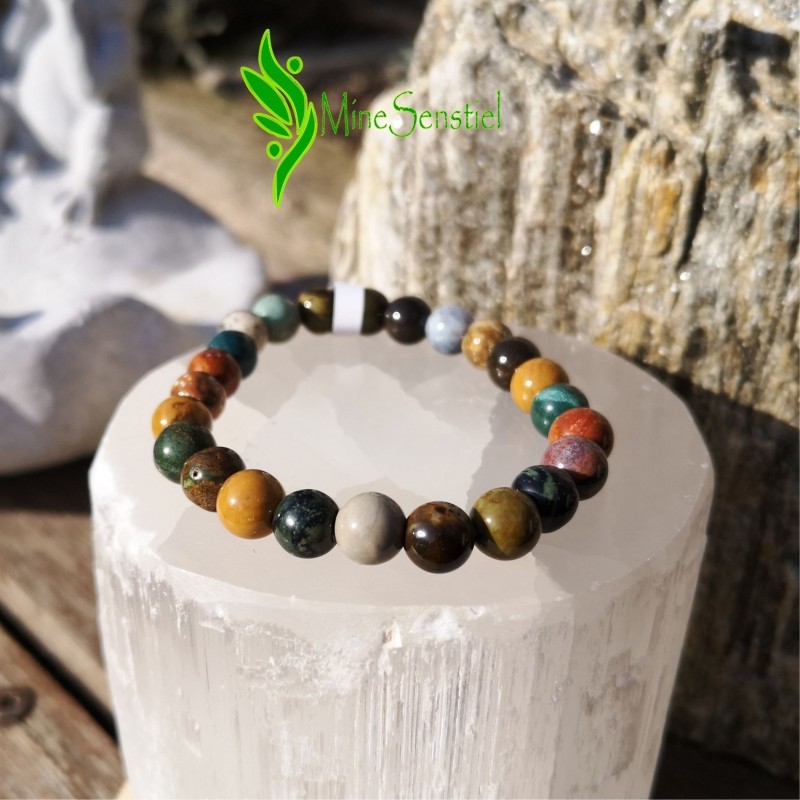 Bracelet jaspe orbiculaire 8mm