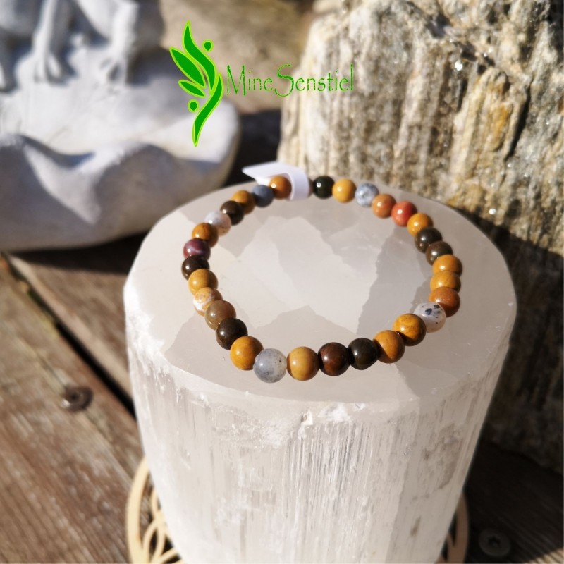 Bracelet jaspe océan 6mm