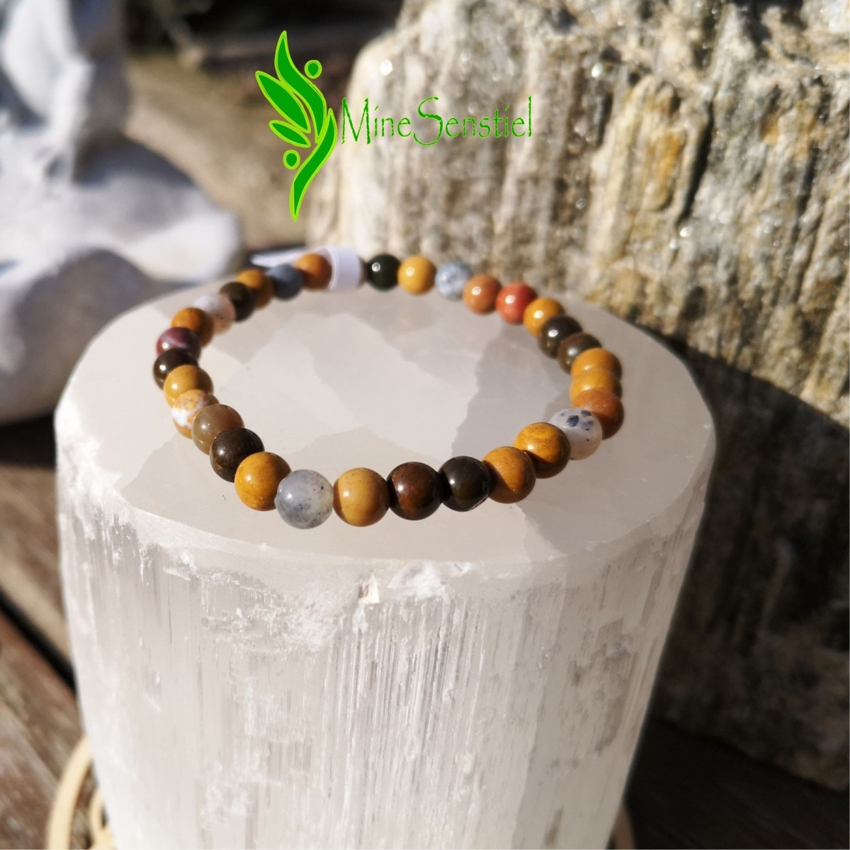 Bracelet jaspe océan ou orbiculaire 6mm