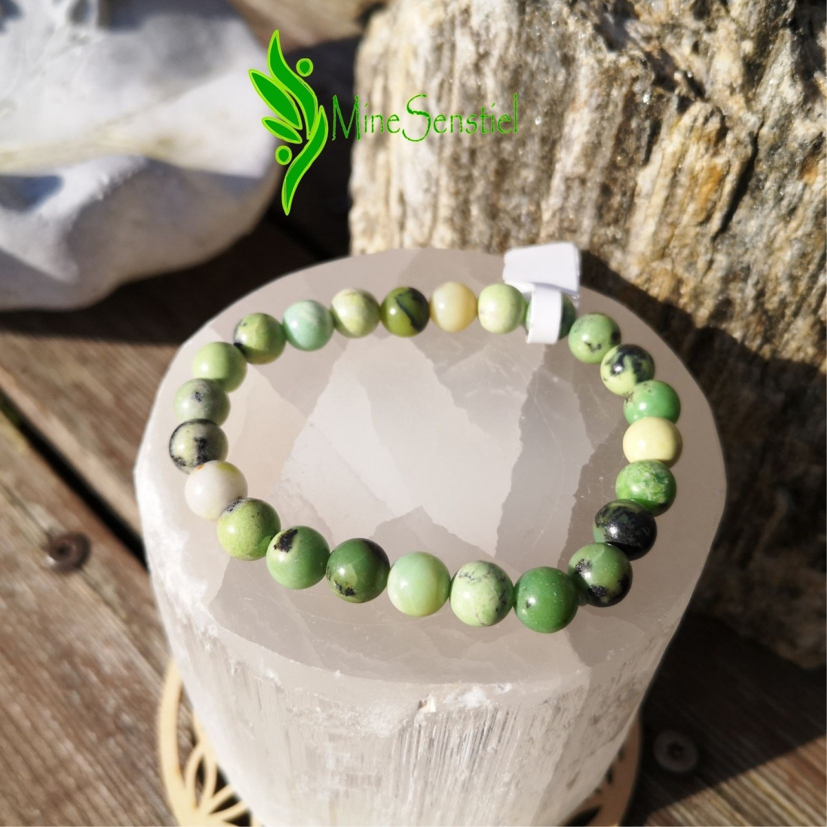 Bracelet Chrysoprase citron 8mm