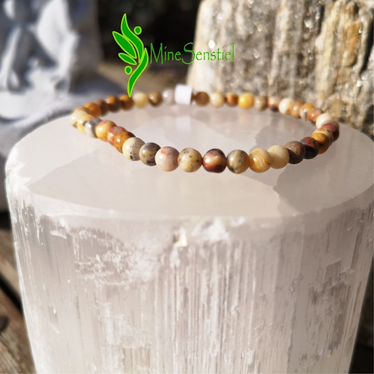 Bracelet agate crazy lace 4mm