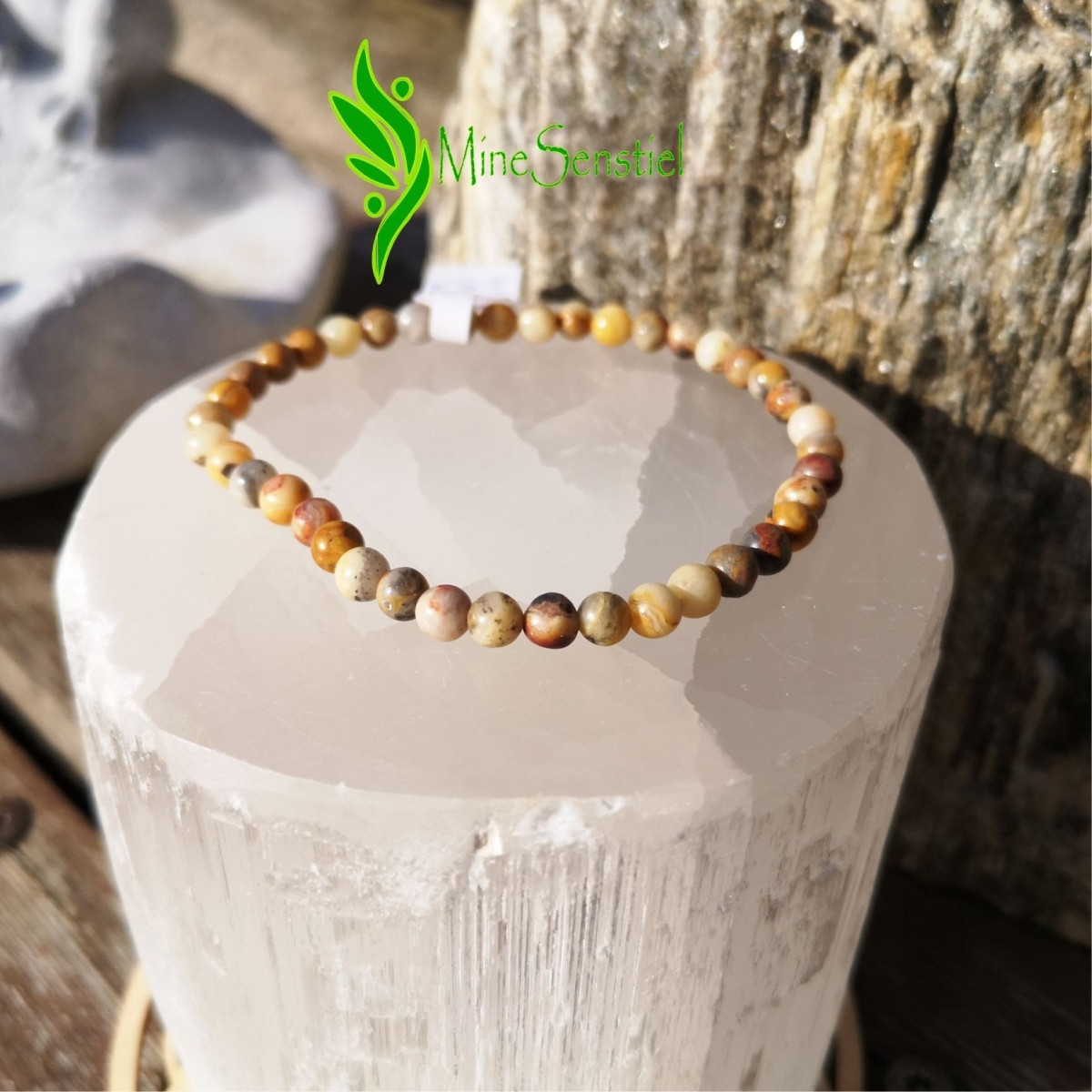 Bracelet pierre agate crazy lace 4mm