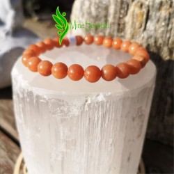Bracelet pierre aventurine orange 8mm
