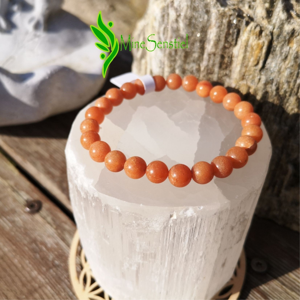 Bracelet aventurine orange 8mm