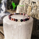 Bracelet tourmaline multicolore 6mm