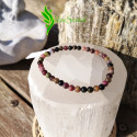 Bracelet tourmaline multicolore 4mm