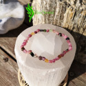 Bracelet tourmaline multicolore pierres roulées