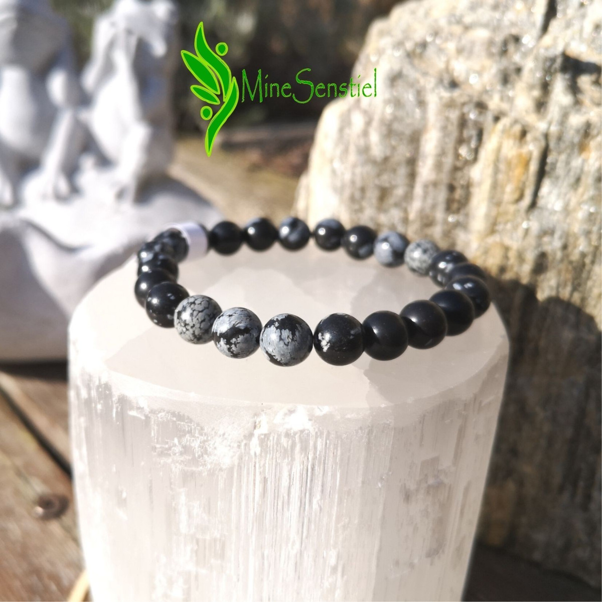 Bracelet obsidienne moucheté