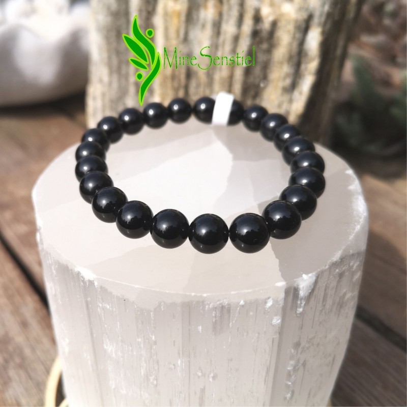 Bracelet tourmaline noire 8mm