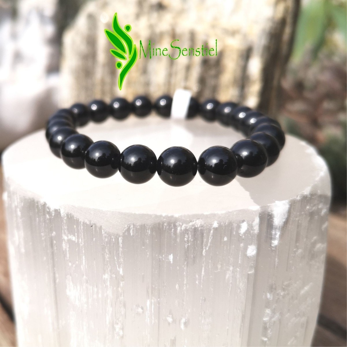 Bracelet tourmaline noire 8mm