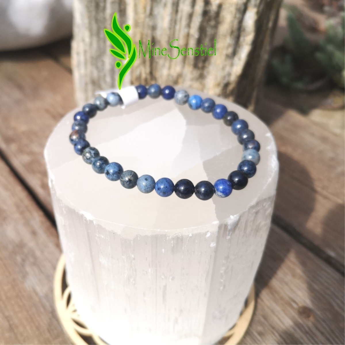 Bracelet pierre dumortiérite 6mm