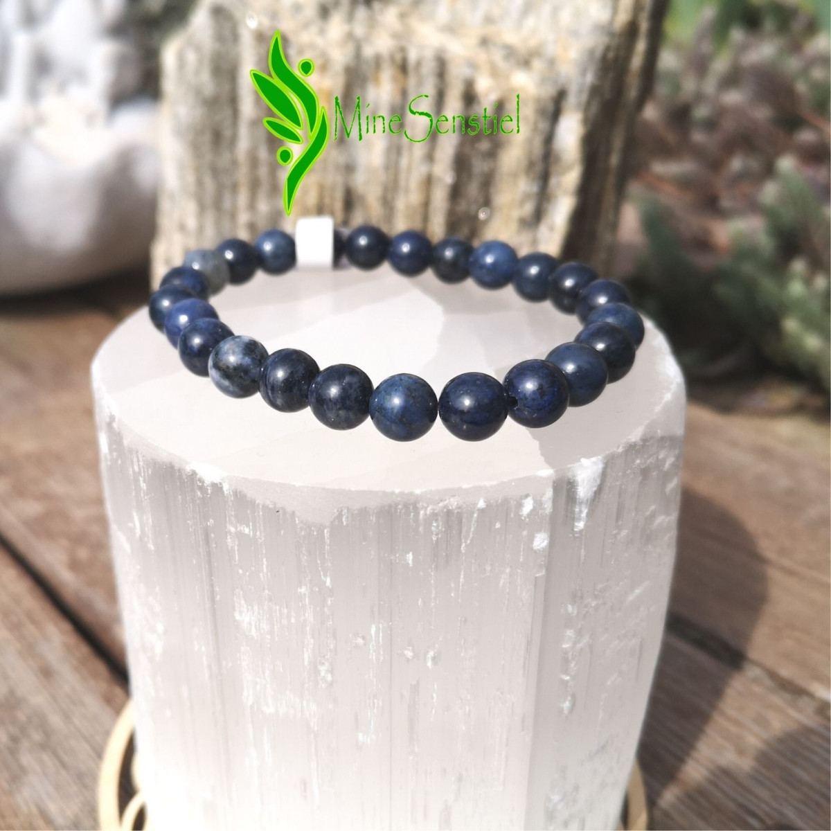 Bracelet pierre dumortiérite 8mm