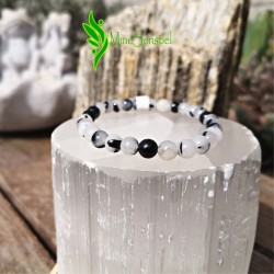 Bracelet quartz tourmaline noire 6mm