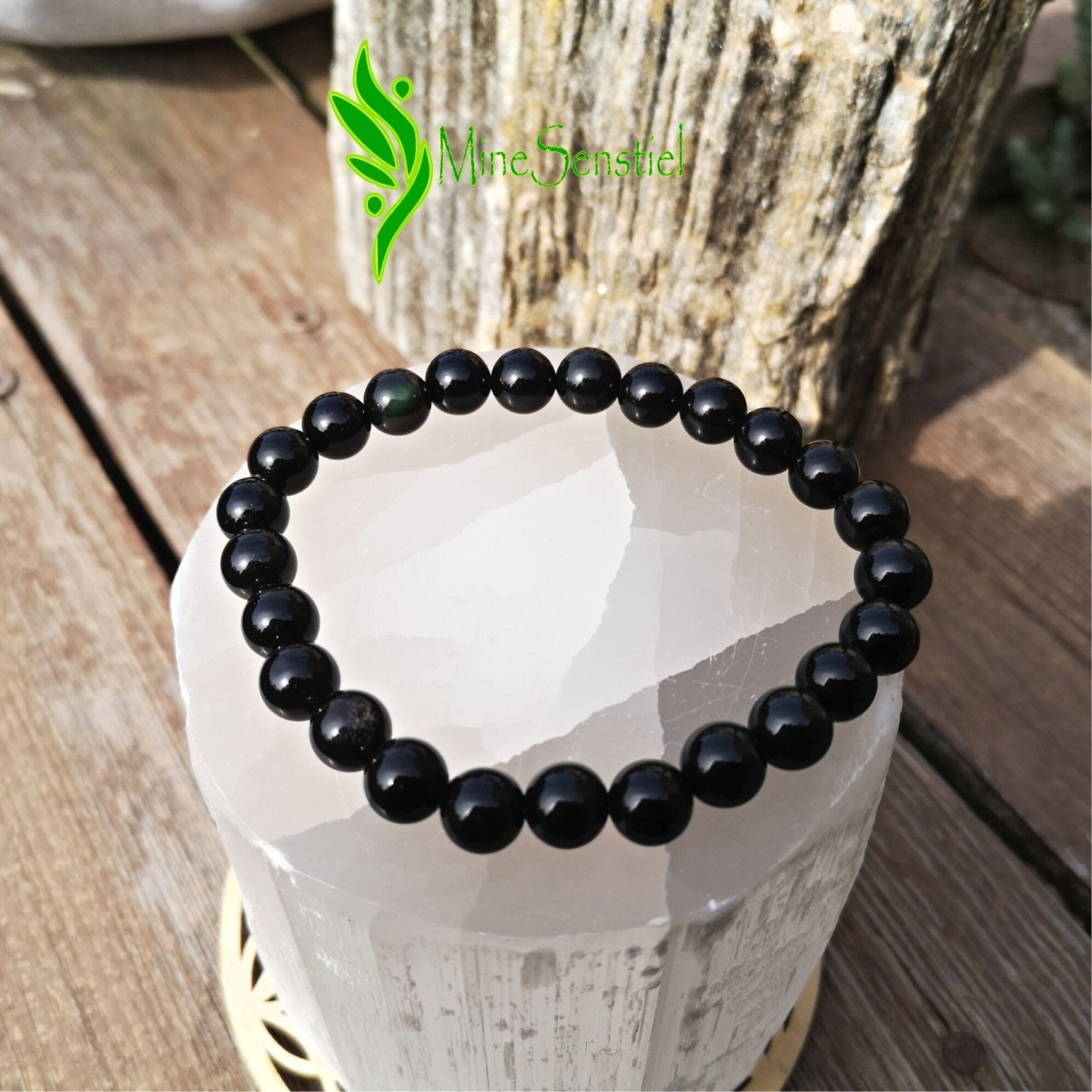 Bracelet homme obsidienne oeil céleste