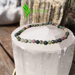 Bracelet jaspe polychrome 4mm facetté