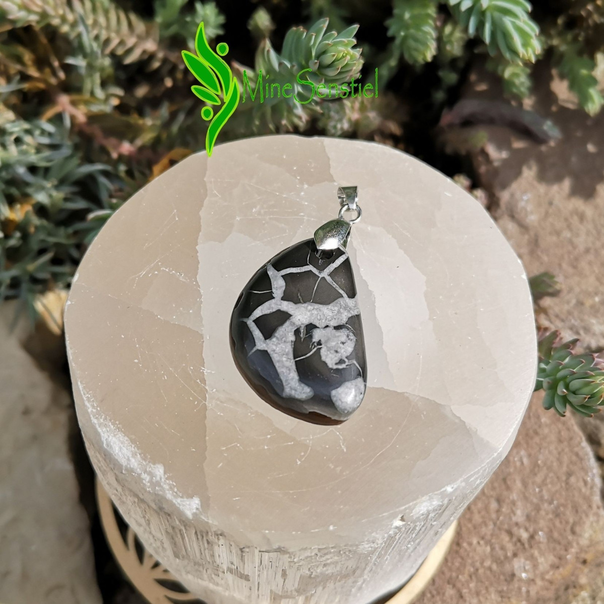 Pendentif septaria sauvage