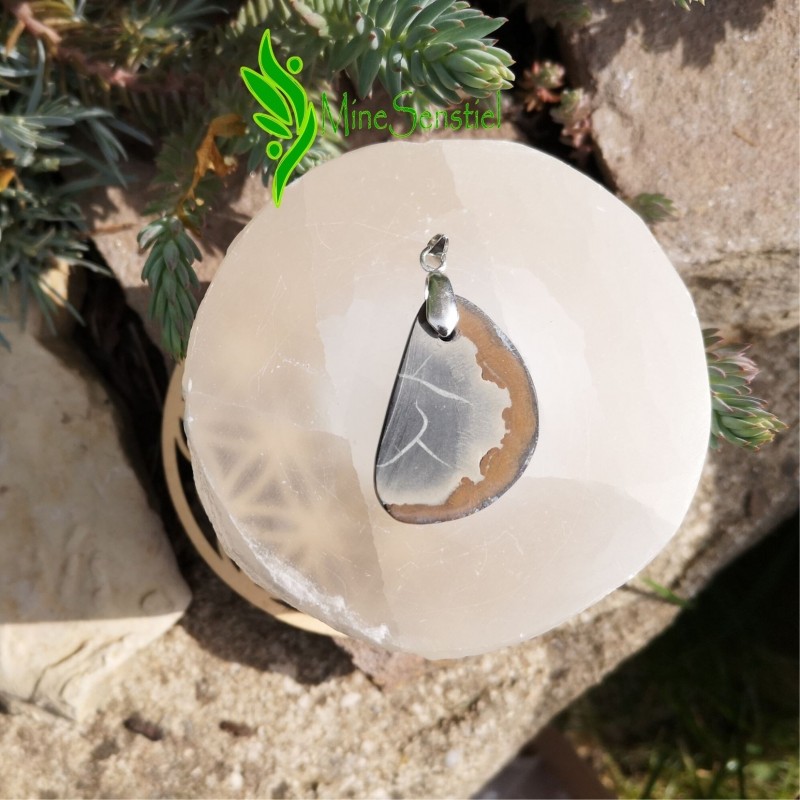 Pendentif septaria sauvage