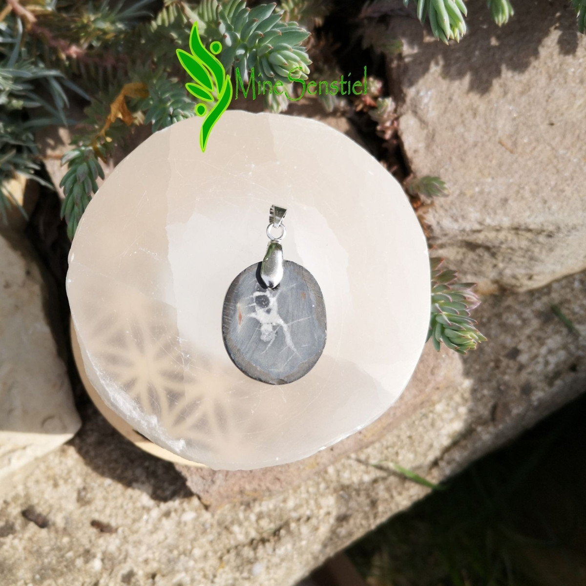 Pendentif septaria sauvage