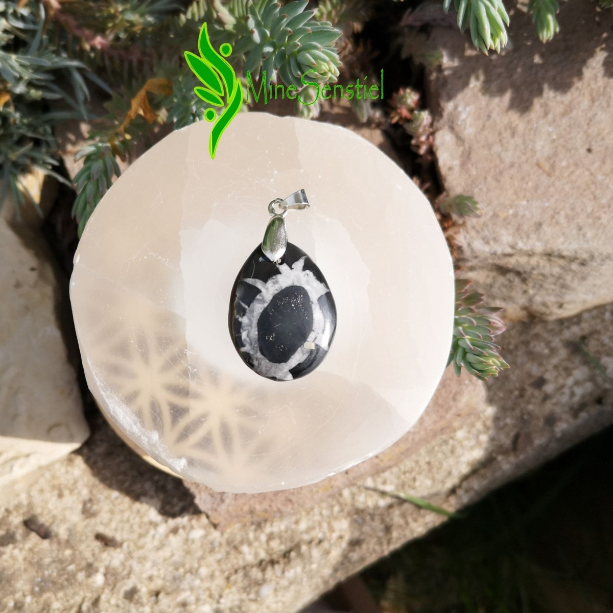Pendentif septaria sauvage
