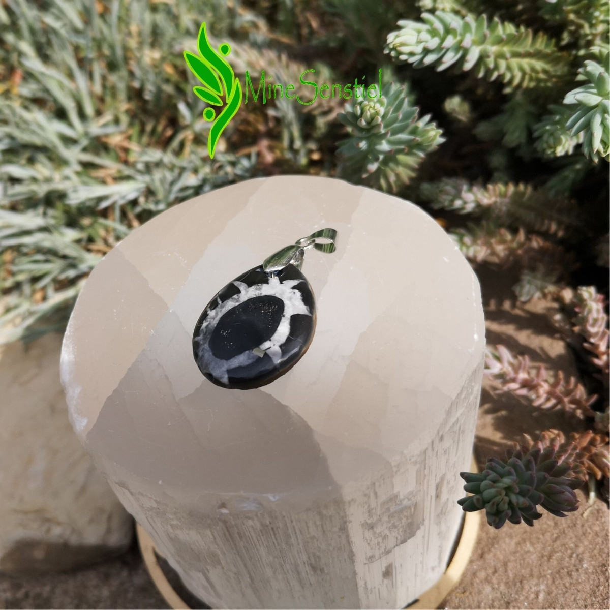 Pendentif septaria sauvage