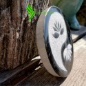 Plaque sélénite lotus yin yang