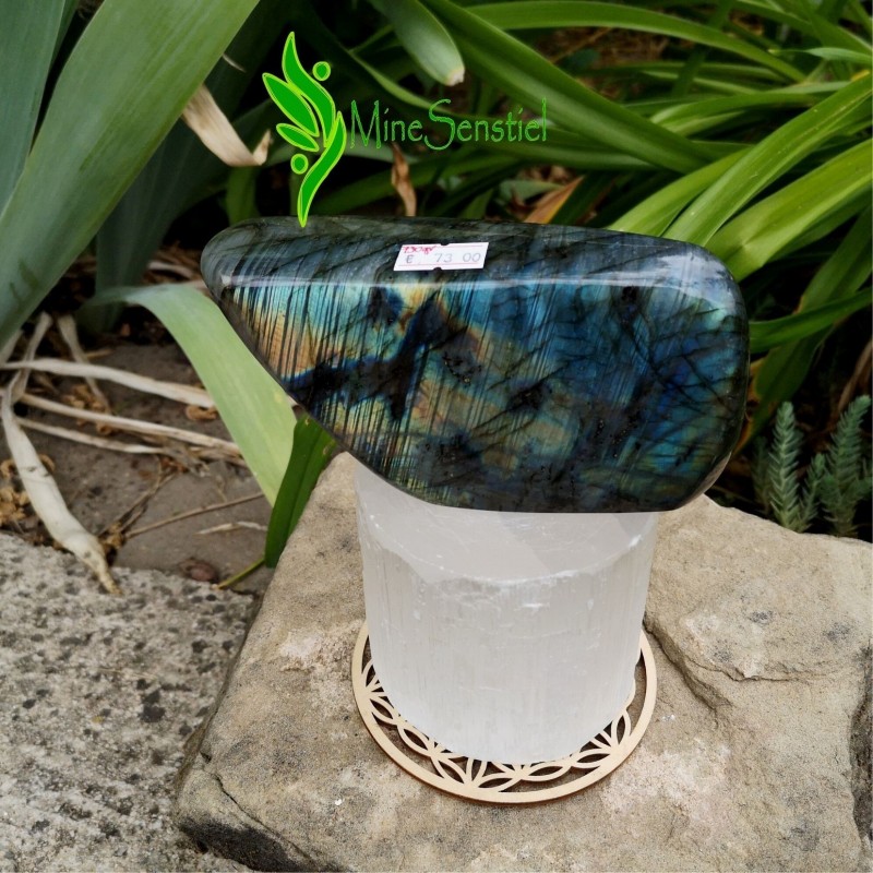 Labradorite multicolore forme à poser