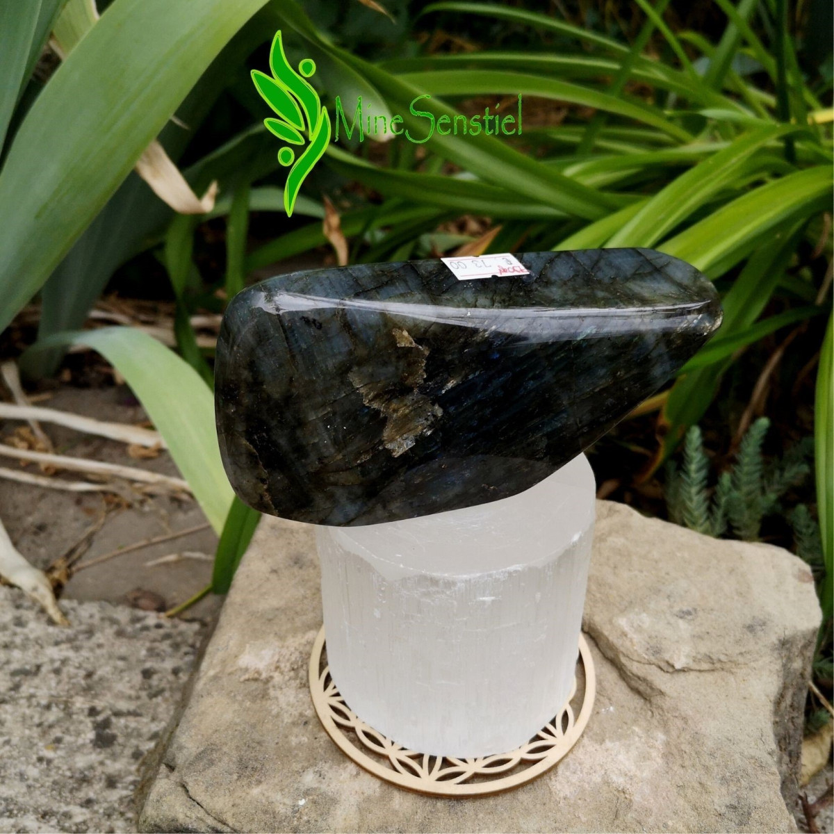 Labradorite multicolore forme à poser
