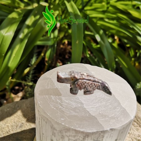 Crocodile en pierre stéatite