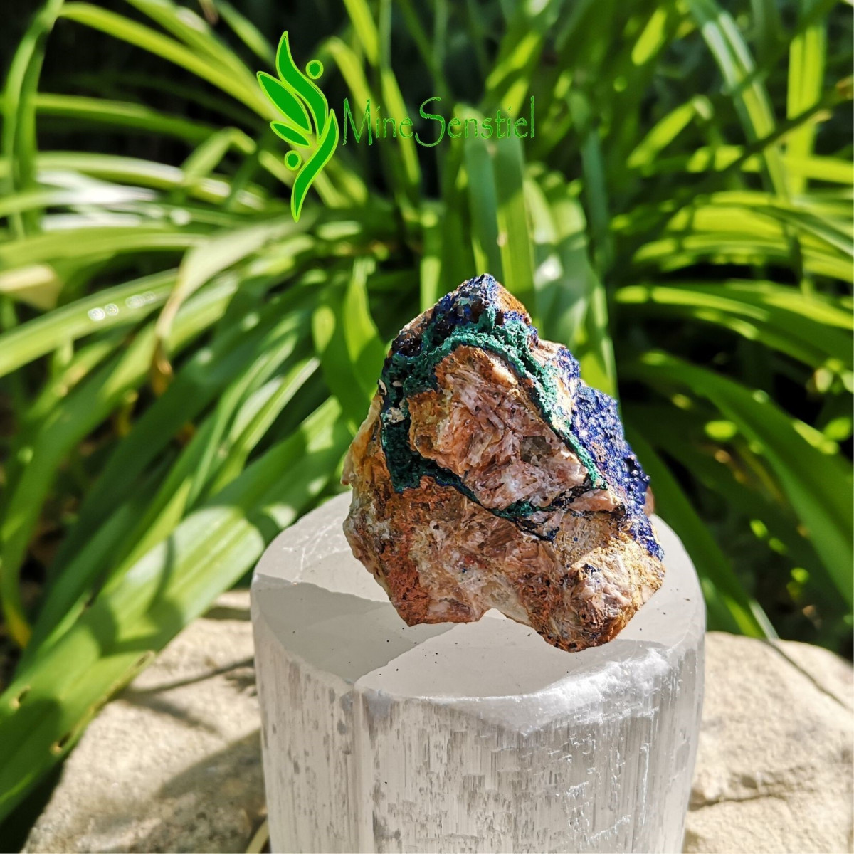 Azurite malachite brute
