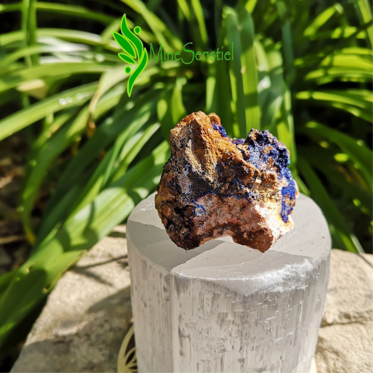 Azurite-malachite brute