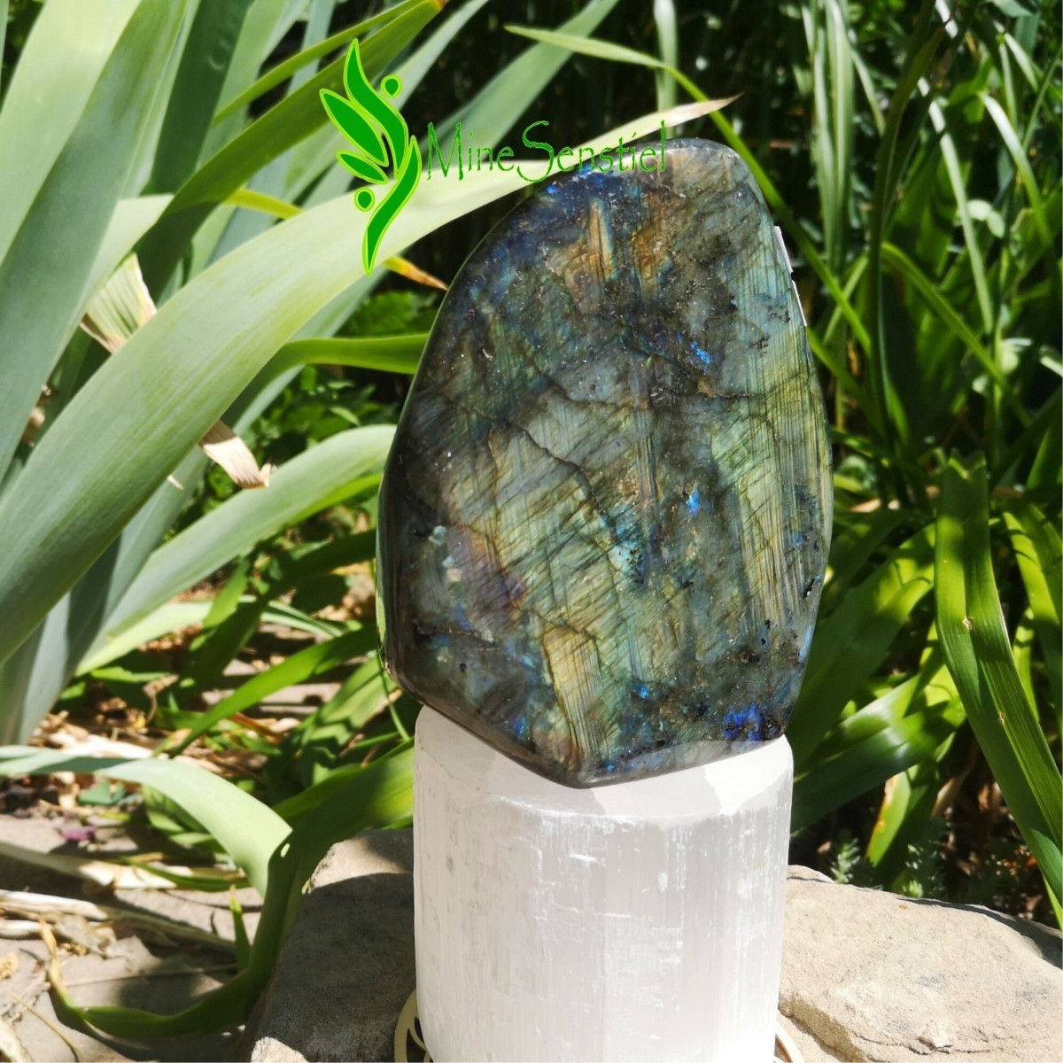 Labradorite dorée forme à poser