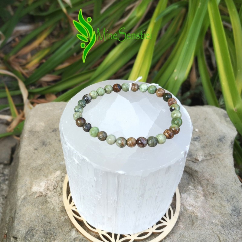 Bracelet opale verte 6mm