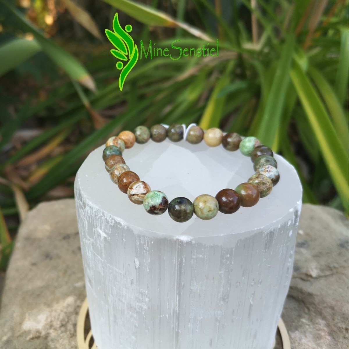 Bracelet opale verte 8mm