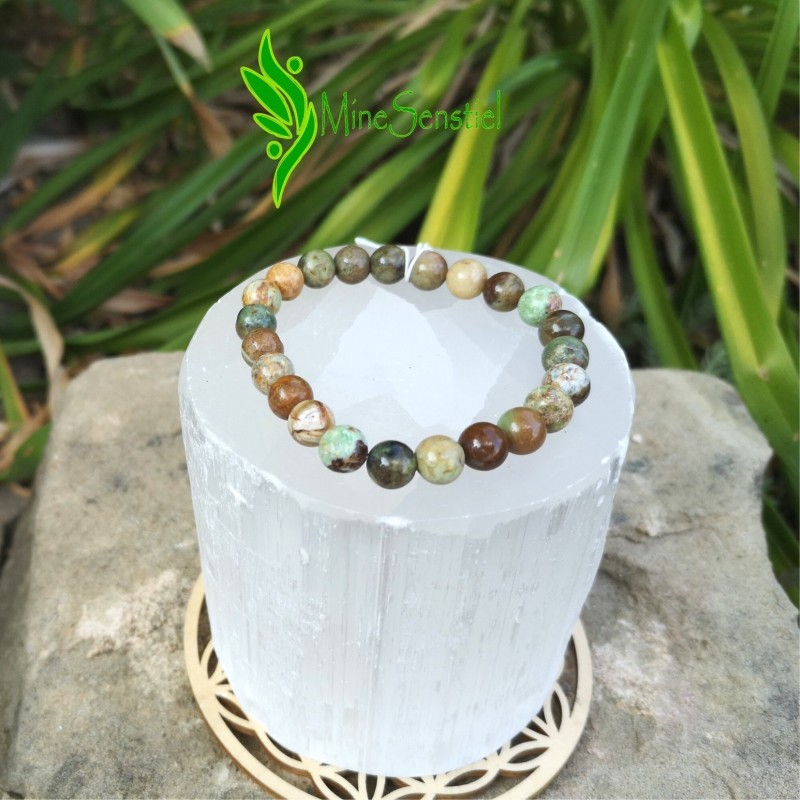 Bracelet opale verte 8mm