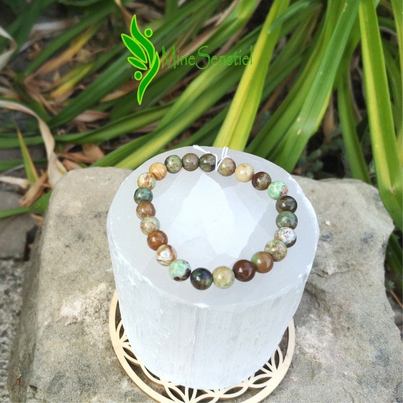 Bracelet opale verte 8mm