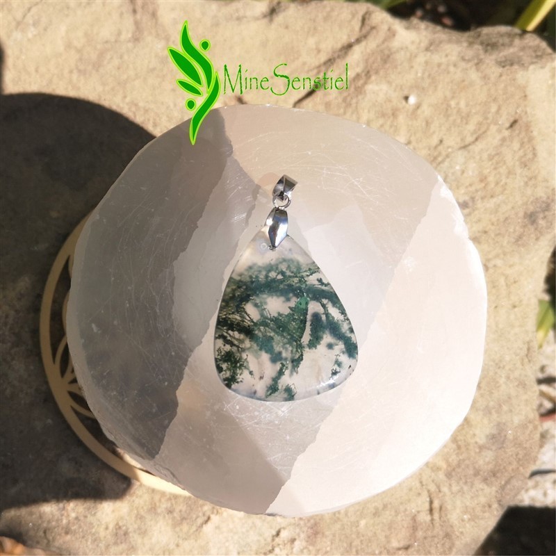 Pendentif agate mousse