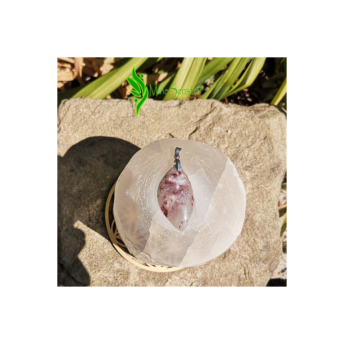 Pendentif tourmaline rose rubellite
