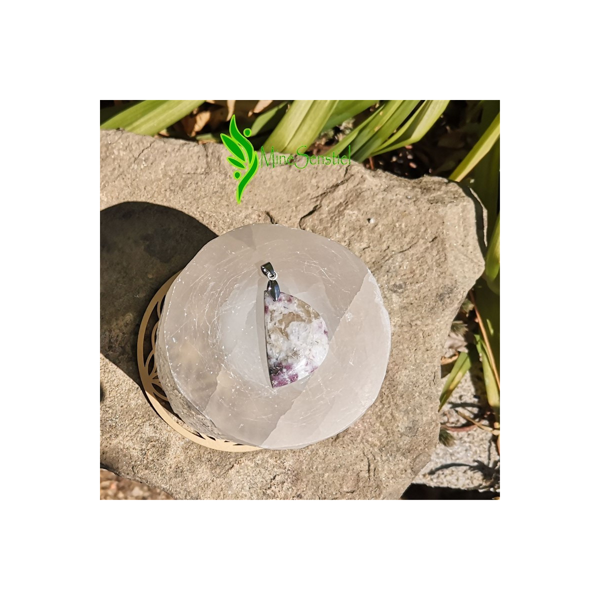 Pendentif tourmaline rose rubellite