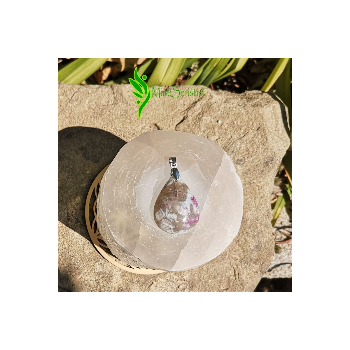 Pendentif tourmaline rose rubellite